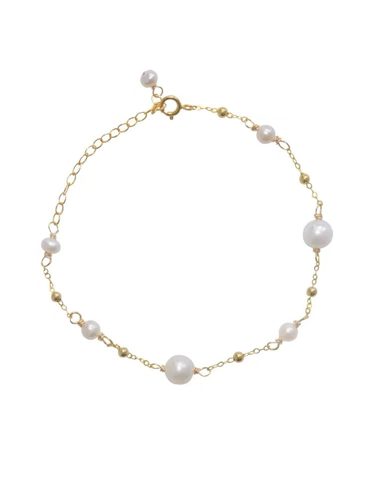 Stephanie 18K Gold Freshwater Pearl Bracelet