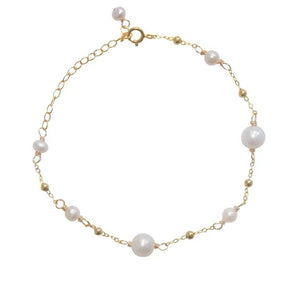 Stephanie 18K Gold Freshwater Pearl Bracelet