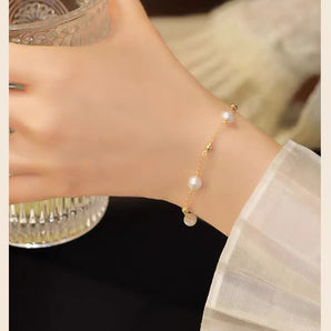 Stephanie 18K Gold Freshwater Pearl Bracelet