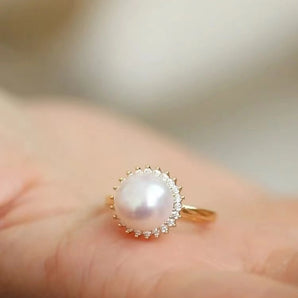 18K Gold Freshwater Pearl Ring